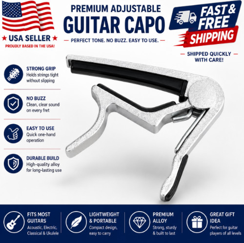 Capo for tone adjusting guitar - adjusting,